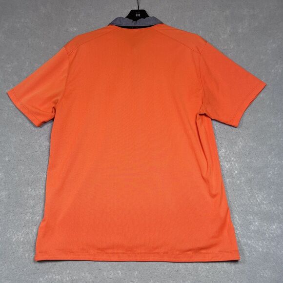 Nike Dri-Fit Polo Shirt Men’s Large Golf Performance Classic Short Sleeve Orange - Picture 5 of 9